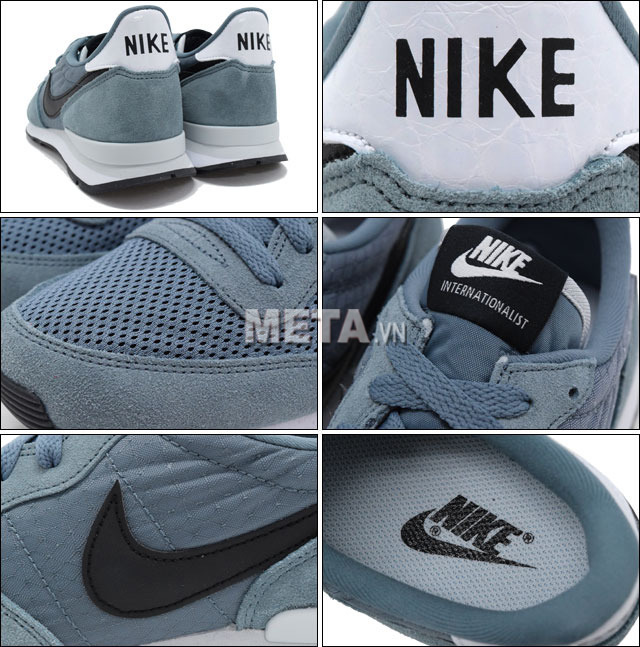 Giày thể thao Nike với chất liệu da lộn, lưới và vải dệt tổng hợp