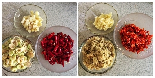 Chuẩn bị gia vị tẩm ướp thịt bò khô