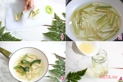 Các bước thực hiện nước chanh lá sả