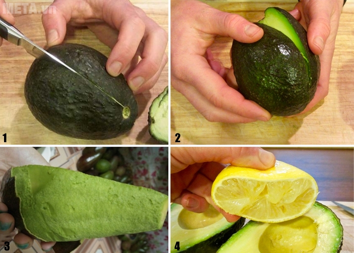 Cách bảo quản bơ trong ngăn đá bằng cách bổ đôi quả bơ Cách bảo quản bơ trong ngăn đá bằng cách bổ đôi quả bơ