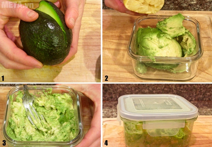 Cách bảo quản bơ trong ngăn đá bằng cách dầm nhuyễn bơ Cách bảo quản bơ trong ngăn đá bằng cách dầm nhuyễn bơ