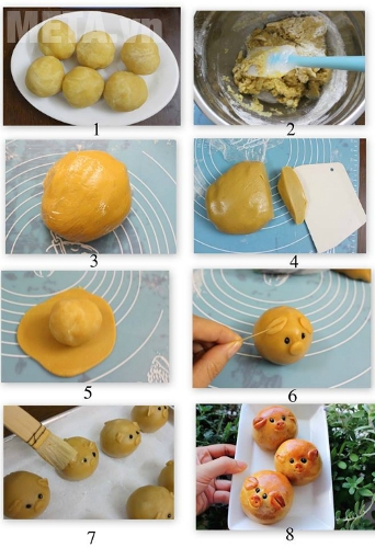 Các bước để nặn bánh trung thu hình thú Các bước để nặn bánh trung thu hình thú