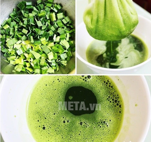 Các bước làm cốt nước lá dứa