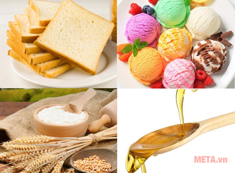 Nguyên liệu chuẩn bị cho món kem chiên Nguyên liệu chuẩn bị cho món kem chiên