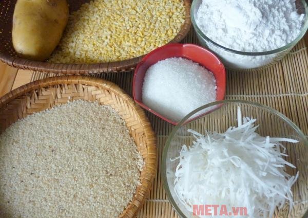 Những nguên liệu cần có khi làm bánh rán nhân đậu xanh 