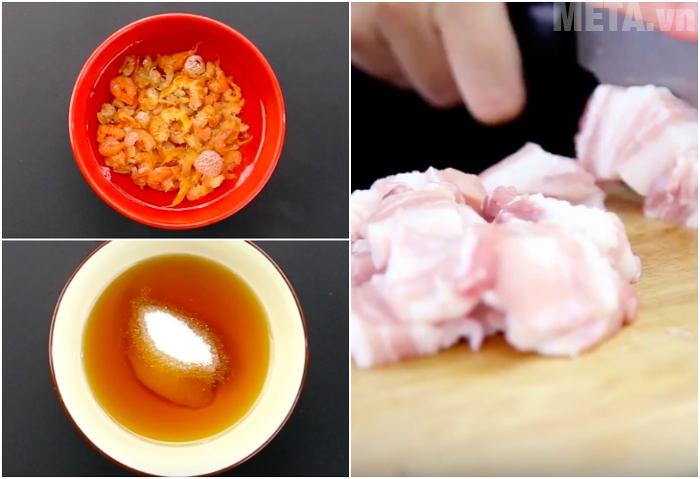 Sơ chế các nguyên liệu trước khi thực hiện kho quẹt Sơ chế các nguyên liệu trước khi thực hiện kho quẹt