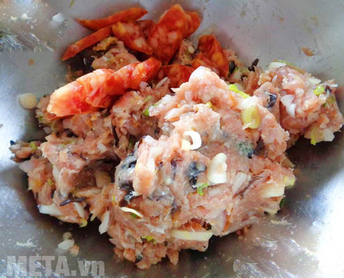  Trộn làm nhân bánh bao 