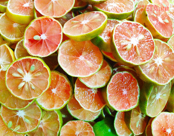 Thái lát quả chanh đào thành nhiều miếng nhỏ để chanh ngấm nhanh hơn