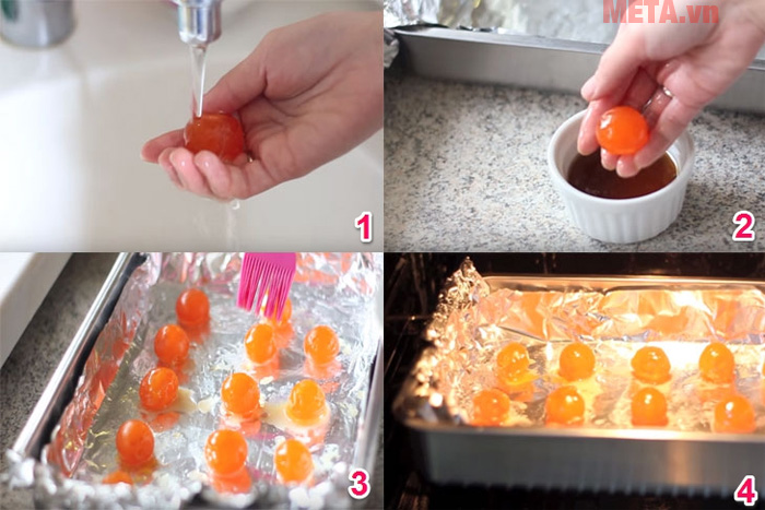 Trứng muối cần được nướng với lò nướng hay hấp cách thủy