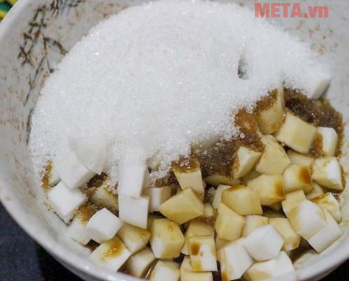 Mứt dừa viên vị cà phê