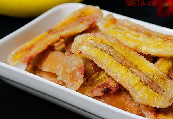 Chuối dẻo làm bằng lò vi sóng có màu sắc rất hấp dẫn