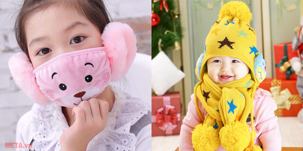 Cần giữ ấm và đeo khẩu trang cho bé khi ra đường, đặc biệt là khi trời lạnh Cần giữ ấm và đeo khẩu trang cho bé khi ra đường, đặc biệt là khi trời lạnh