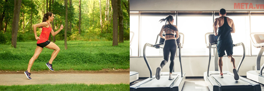 Để giảm cân hiệu quả hãy vận động và chạy bộ bằng máy và chạy thường
