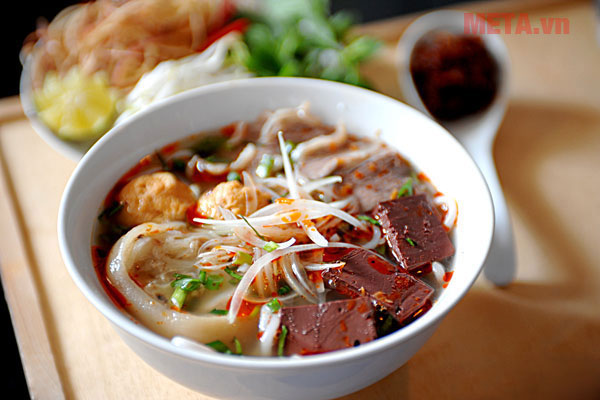 Thành phẩm món bún bò huế 