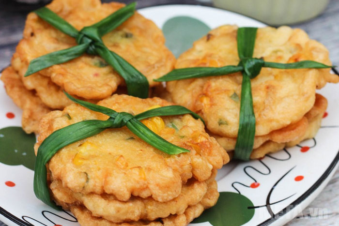 Thành phẩm món ngô chiên Thành phẩm món ngô chiên