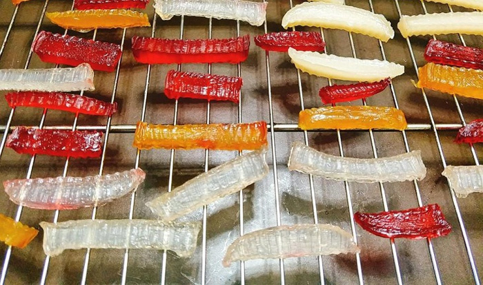 Sấy mứt rau câu dẻo Sấy mứt rau câu dẻo