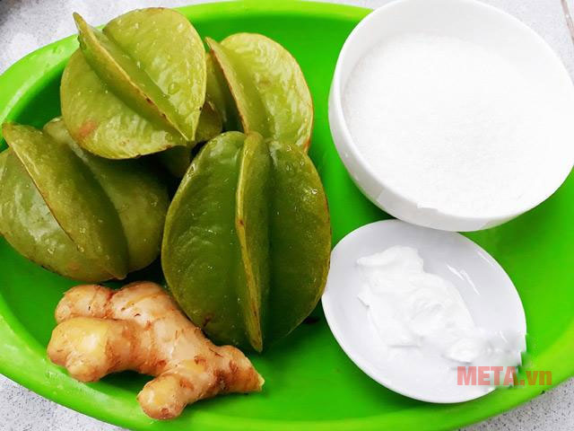 Các nguyên liệu cần chuẩn bị cho món mứt khế