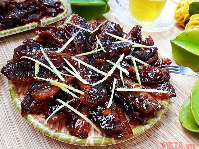 Thành quả mứt khế chua cay