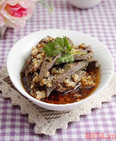 Gan heo sốt tỏi cay 3 Gan heo sốt tỏi cay 3