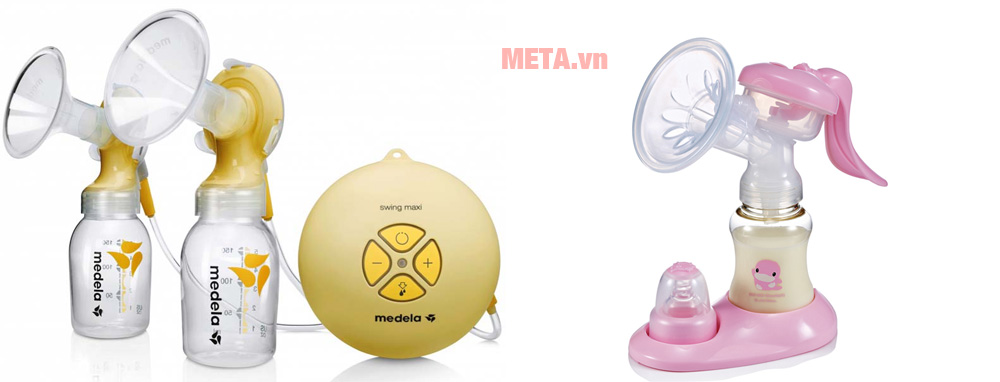 Sử dụng máy hút sữa đúng cách, hiệu quả và không đau Máy hút sữa điện và tay