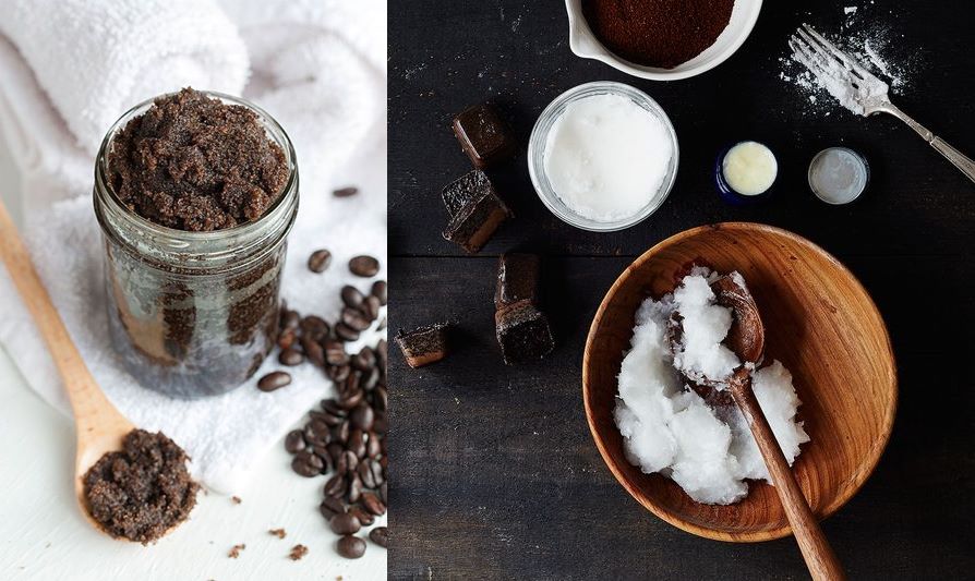 Tẩy da chết hiệu quả với bằng bã cà phê và dầu dừa Tẩy da chết hiệu quả với bằng bã cà phê và dầu dừa