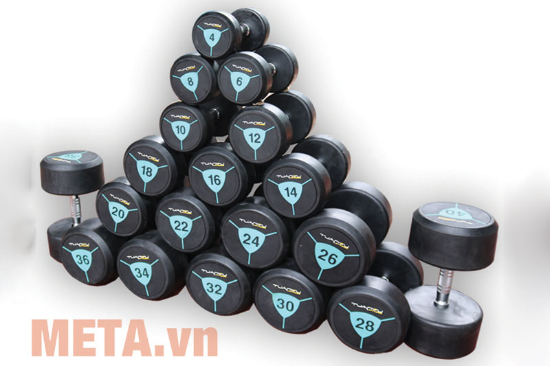 Tạ tay nhựa có rất nhiều mức kg khác nhau để bạn lựa chọn Tạ tay nhựa có rất nhiều mức kg khác nhau để bạn lựa chọn