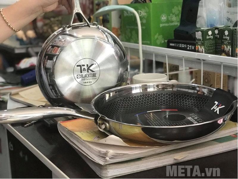 Chảo chống dính inox 304 T&K Blackcube
