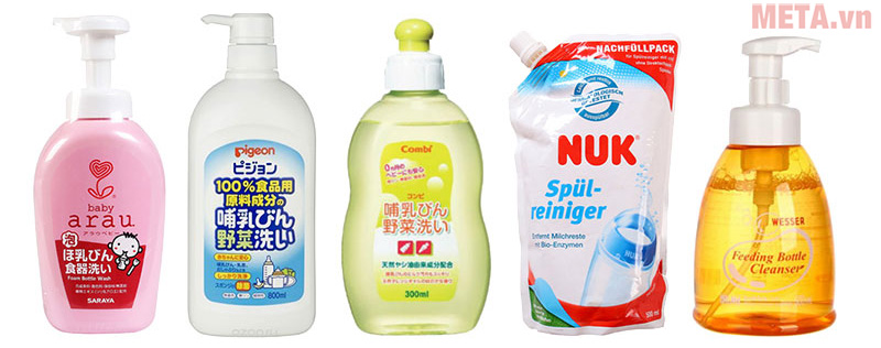 Sử dụng chất tẩy rửa chuyên dụng Vệ sinh và bảo quản bình sữa cho bé