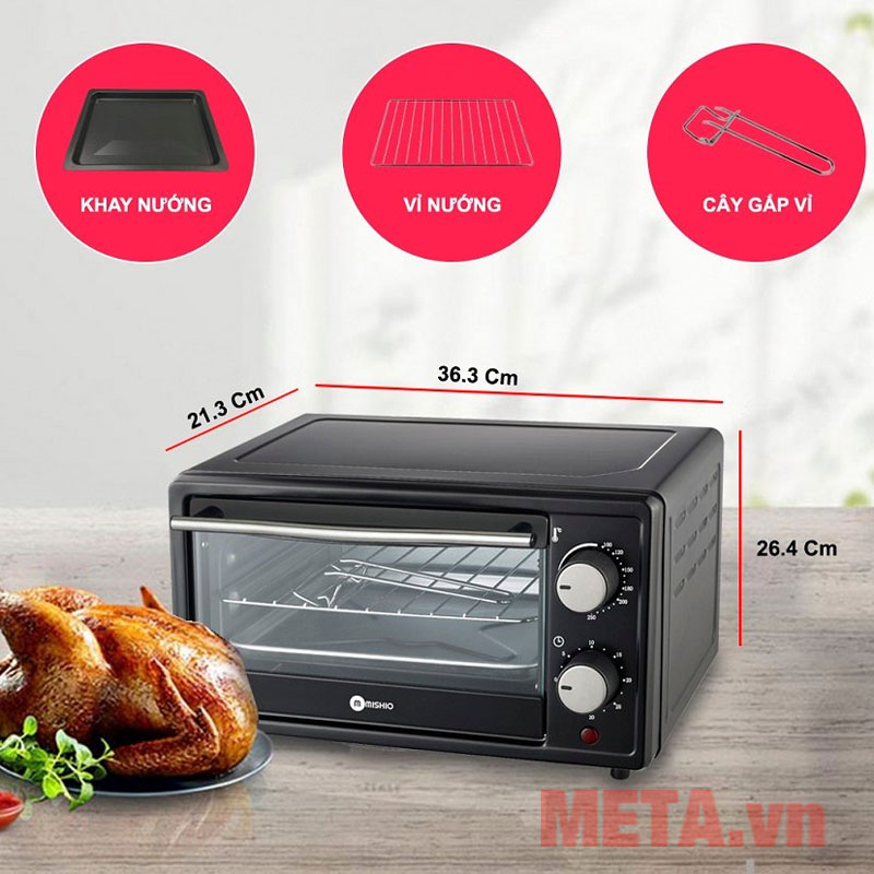 Lò nướng Mishio MK-177 14L