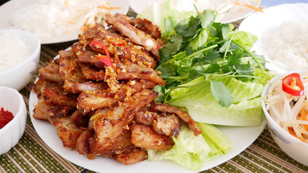 Ba chỉ chiên muối Ba chỉ chiên muối