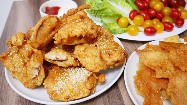 Cá lăn bột chiên giòn Cá lăn bột chiên giòn