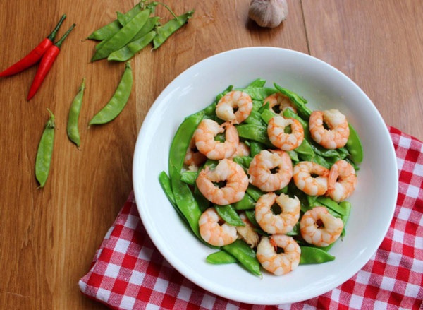 Đậu Hà Lan xào tôm Đậu Hà Lan xào tôm