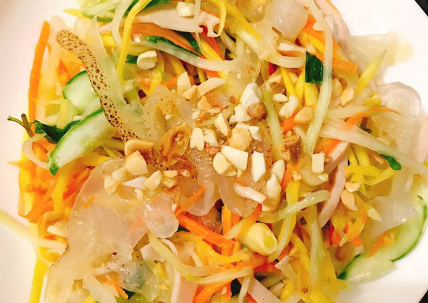 Nộm sứa xoài đu đủ Nộm sứa xoài đu đủ