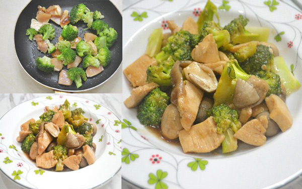 Ức gà xào rau củ Ức gà xào rau củ