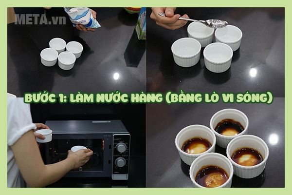 Thắng nước hàng bằng lò vi sóng