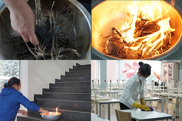 Trường Edison Schools Hà Nội kết hợp các biện pháp khử trùng toàn trường, trong đó có việc đốt bồ kết Trường Edison Schools Hà Nội kết hợp các biện pháp khử trùng toàn trường, trong đó có việc đốt bồ kết