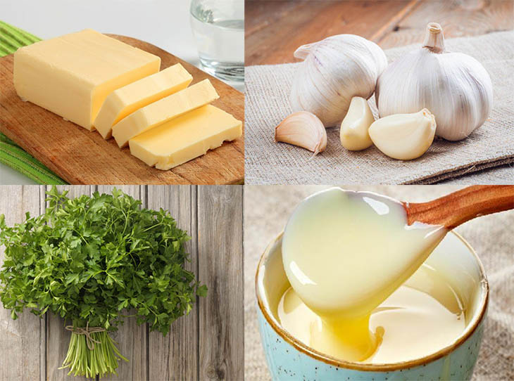 Nguyên liệu làm sốt bơ tỏi