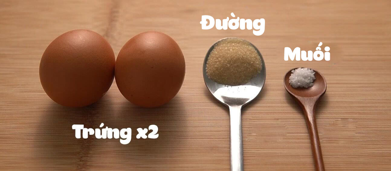 Nguyên liệu làm trứng rán bọt biển