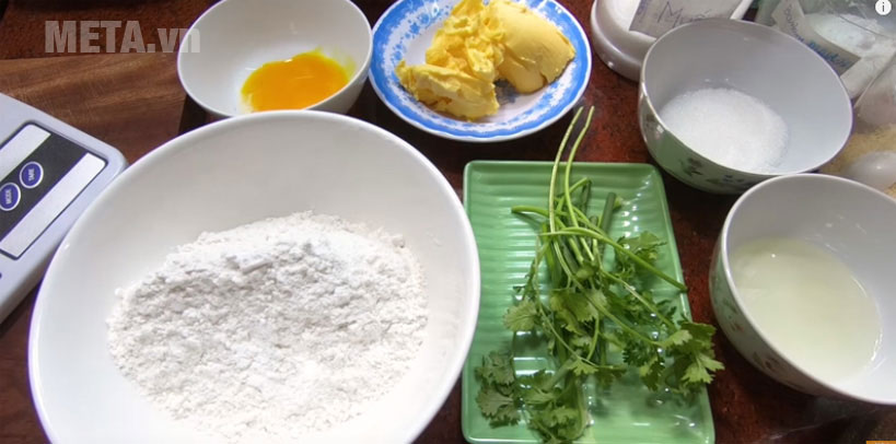 Nguyên liệu làm bánh quy nướng phô mai 