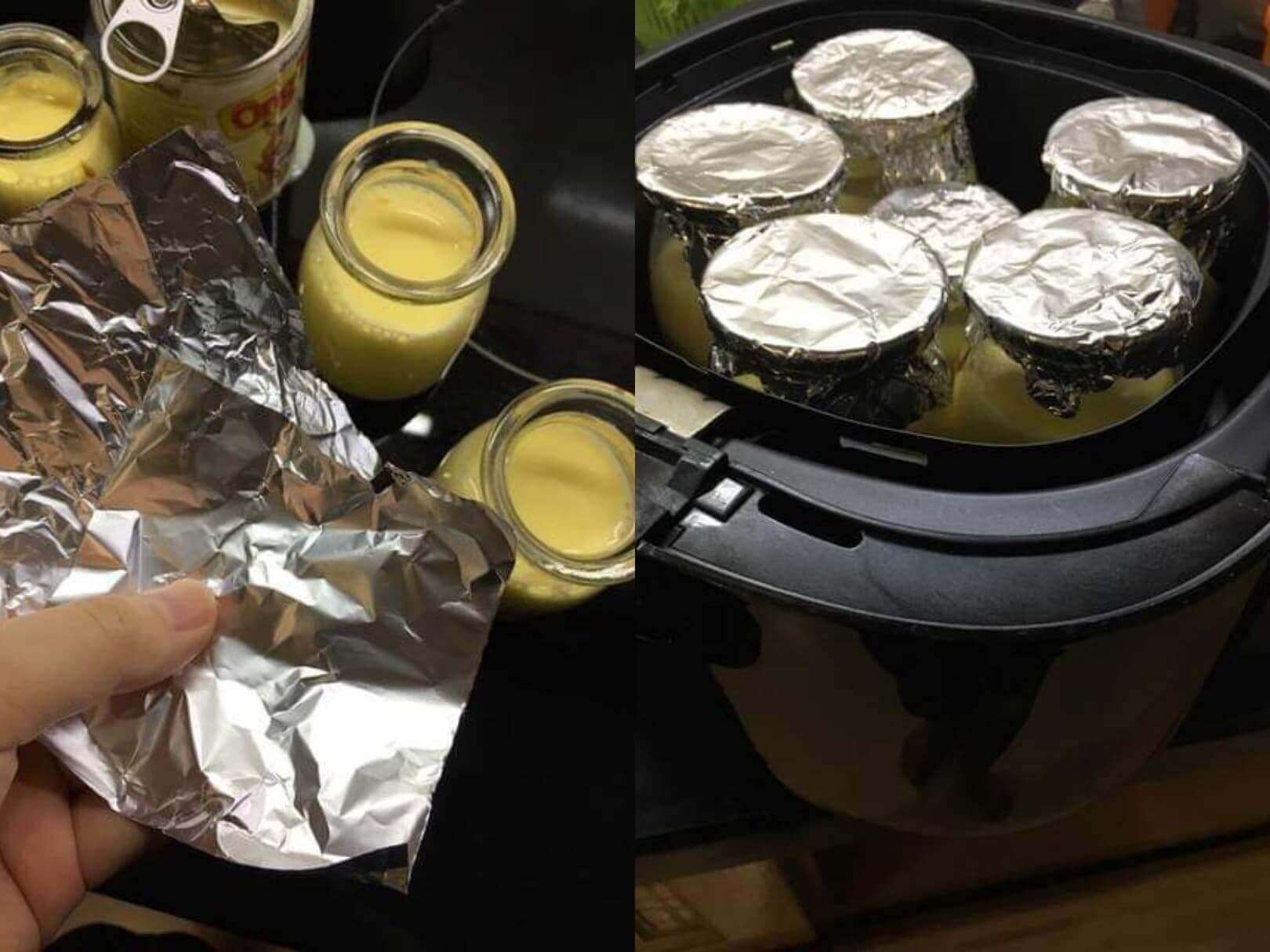 Bước 3: Làm chín caramen bằng nồi chiên không dầu