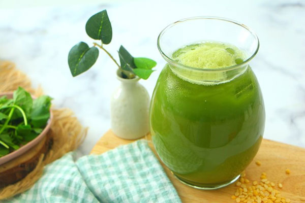 Thành phẩm thức uống rau má không cần máy xay