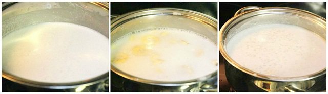 Nấu chè chuối chưng