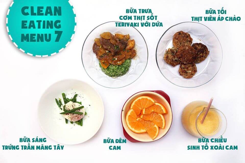 Thực đơn eat clean rẻ ngày thứ 7
