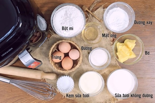 Nguyên liệu làm bánh tart trứng Nguyên liệu làm bánh tart trứng