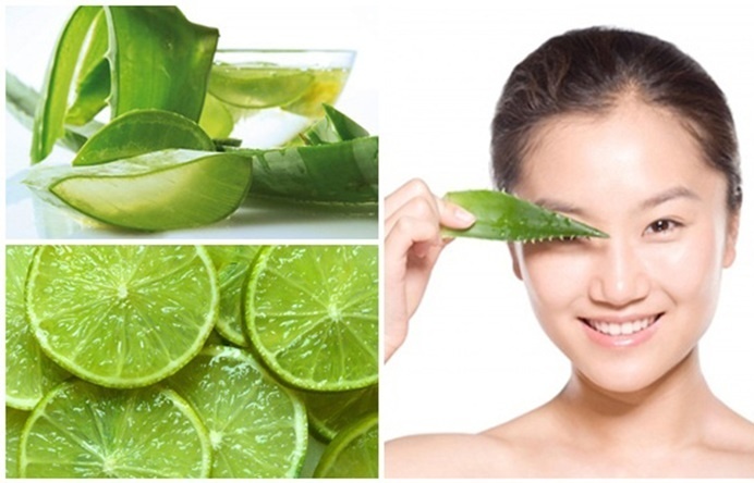 Trị thâm mụn bằng nha đam kết hợp với chanh Trị thâm mụn bằng nha đam kết hợp với chanh