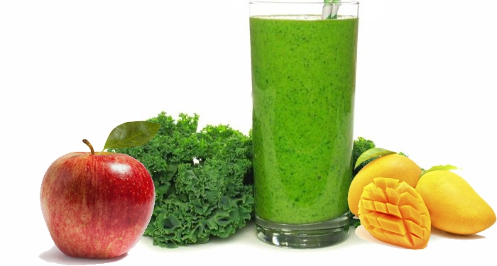 Nước ép cải xoăn kale xoài và táo