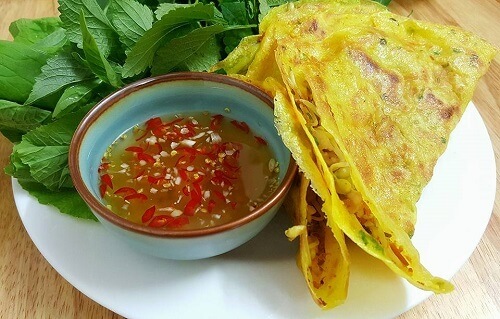 Bánh xèo - món ăn vặt thơm ngon