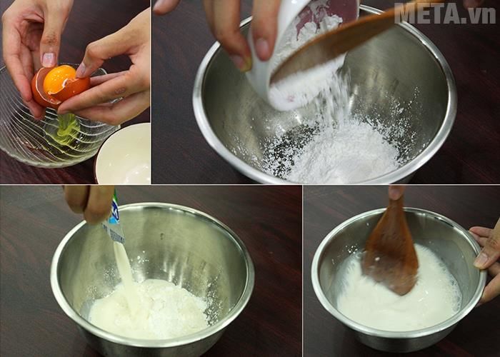 Làm nhân bánh su kem