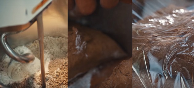 Nhồi bột làm bánh mì đen. Nhồi bột làm bánh mì đen.