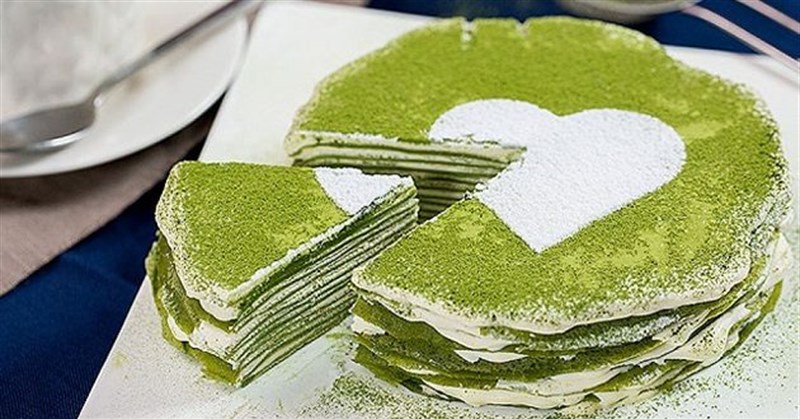 Tự làm bánh sinh nhật trà xanh crepe nghìn lớp